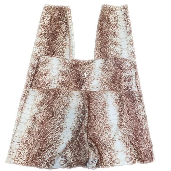 Jessica Simpson Tan snakeskin active workout leggings - Picture 3 of 4